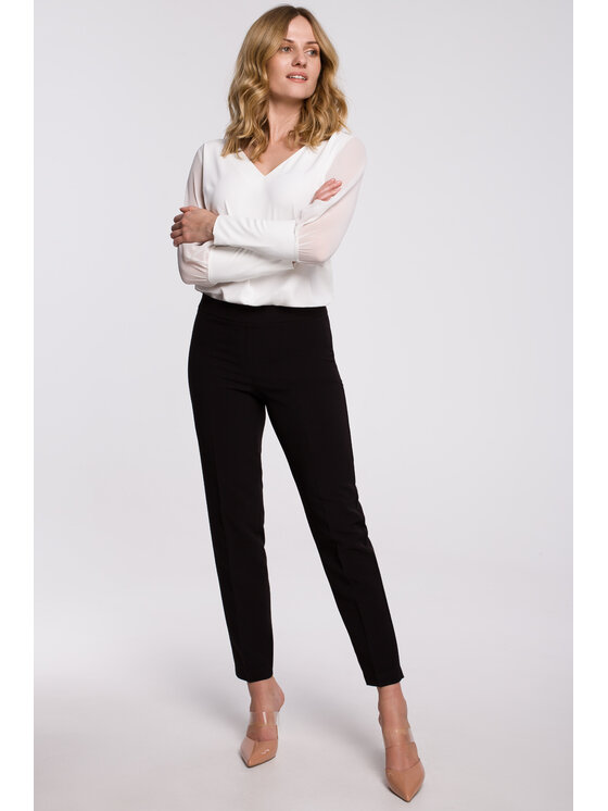 Makover Makover Pantaloni da donna K055 Nero Regular Fit