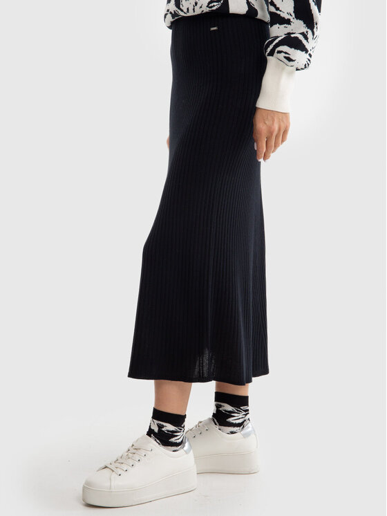BIG STAR BIG STAR Spódnica midi ZIZALIA_906_120 Czarny Classic Fit