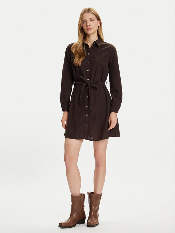 Vero Moda Vero Moda Košeľové šaty Elly 10334288 Hnedá Regular Fit