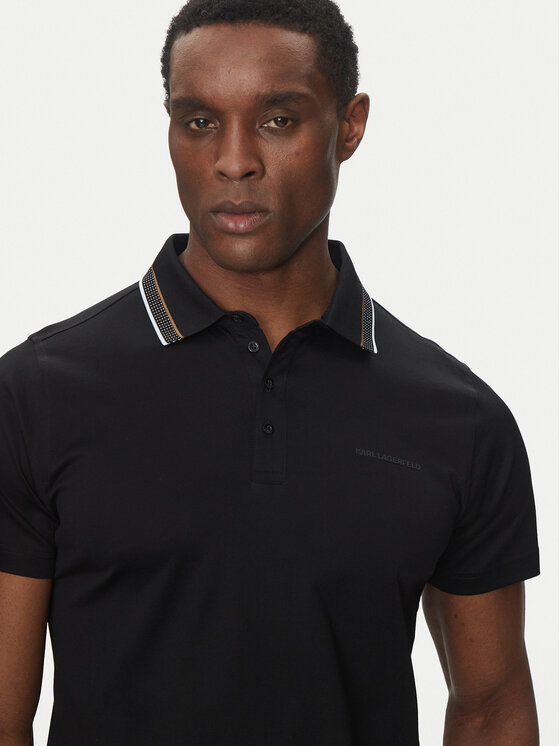 KARL LAGERFELD KARL LAGERFELD Polo 745002 552200 Czarny Slim Fit