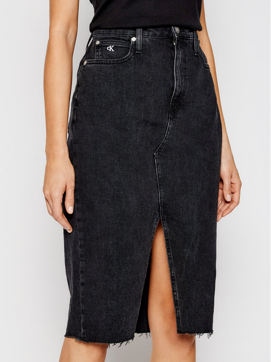 Calvin Klein Jeans Calvin Klein Jeans Fustă de blugi J20J215923 Negru Regular Fit