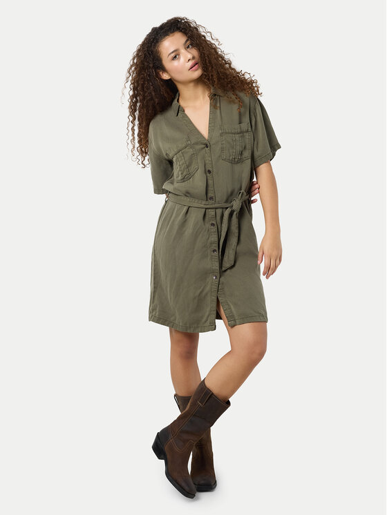 Noisy May Noisy May Sukienka koszulowa Nera 27033063 Zielony Relaxed Fit