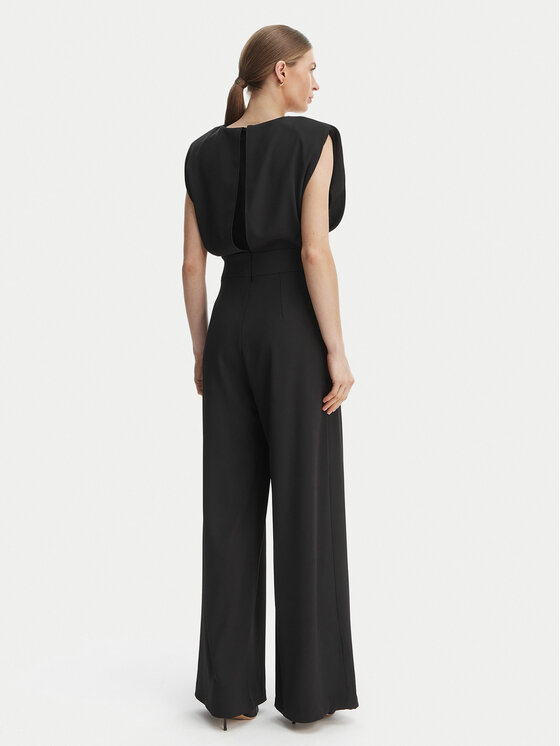 Rinascimento Rinascimento Kombinezon CFC0127546003 Czarny Wide Leg