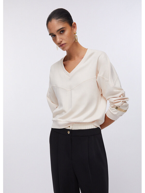 Liu Jo Liu Jo Bluza TA6242JS182X0659 Beżowy Regular Fit