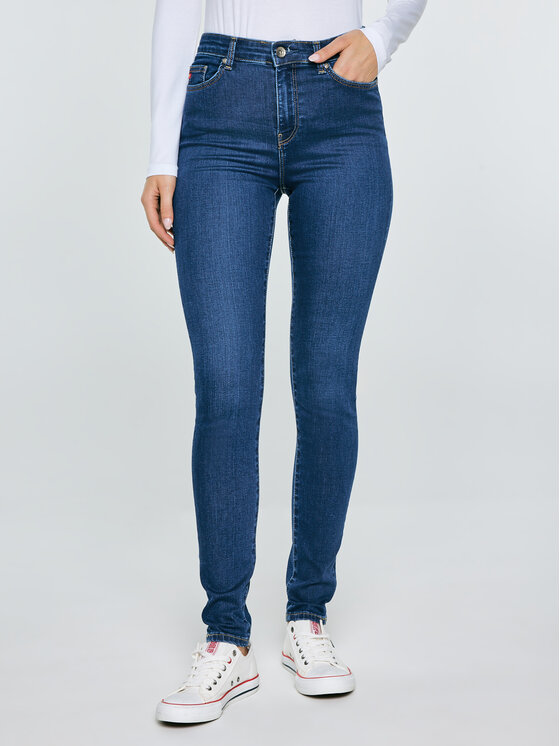 BIG STAR BIG STAR Jeansy CLARA Granatowy Skinny Fit