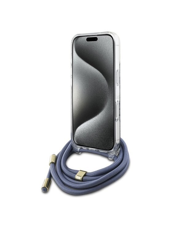Guess Guess Etui na telefon Cord 4G Print Niebieski