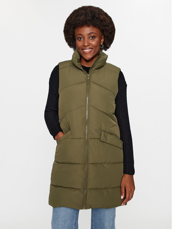 ONLY ONLY Sportovní vesta 15274066 Khaki Regular Fit