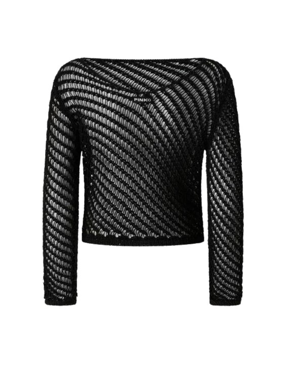 PINKO PINKO Sweter POLIESTERE 55% VISCOSA 45% Czarny Slim Fit