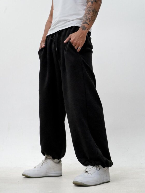 Jigga Wear Jigga Wear Spodnie dresowe 130374 Czarny Baggy Fit
