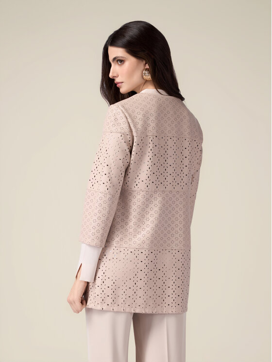 Oltre Oltre Giacca in similpelle R356R002158N002 Beige Regular Fit