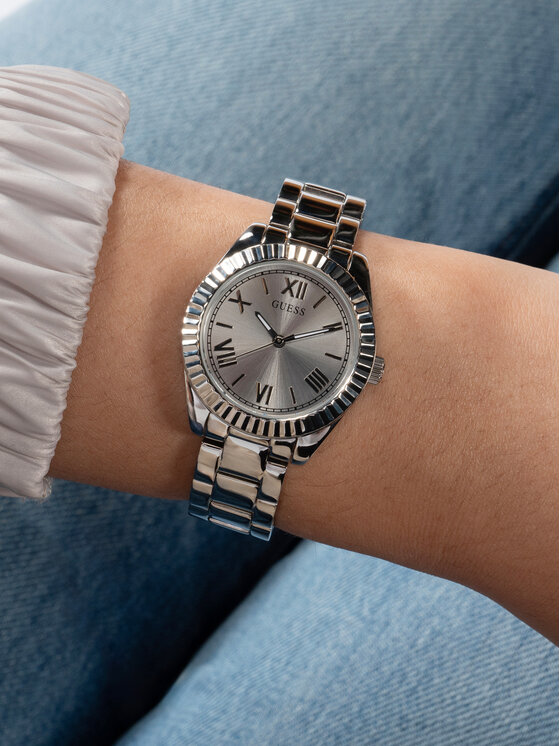 Guess Guess Laikrodis Mini Luna GW0687L1 Sidabrinė