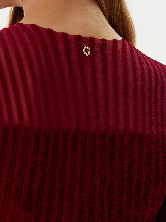 Guess Guess Vestito di maglia W5BK63 Z0890 Rosso Slim Fit