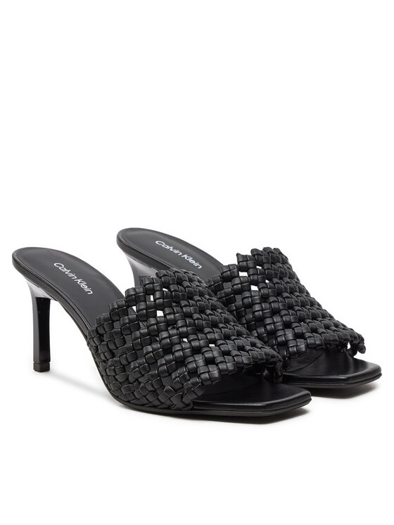 Calvin Klein Calvin Klein Παντόφλες Heel Mule Sandal 70 Latt HW0HW02144 Μαύρο