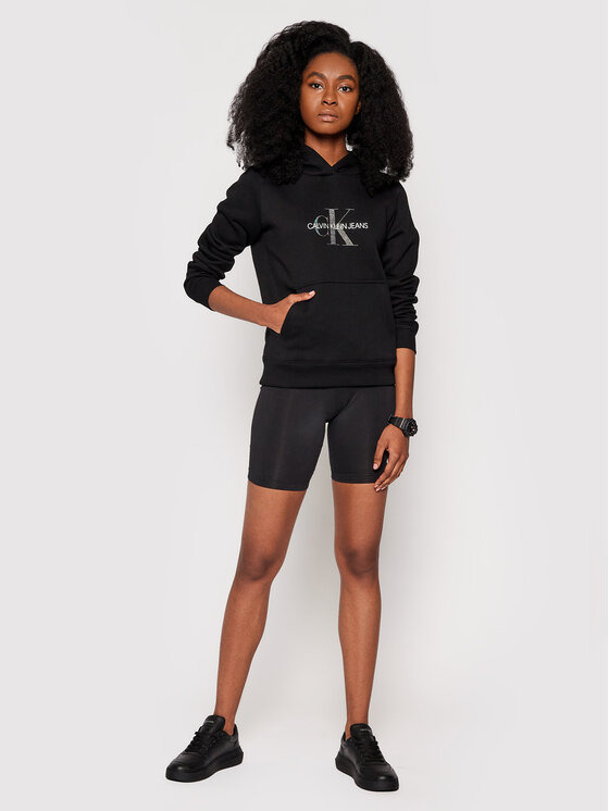 Calvin Klein Jeans Felpa J20J215267 Nero Regular Fit • Modivo.it