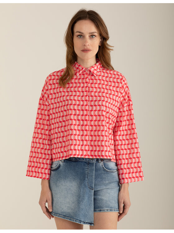 FRED MELLO Camicia Camicia Fred Mello Donna Rosso Regular Fit Modivo
