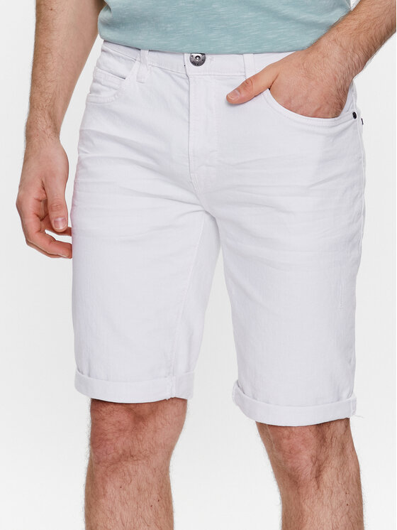 INDICODE INDICODE Pantaloni scurți de blugi Kaden 70-100 Alb Regular Fit