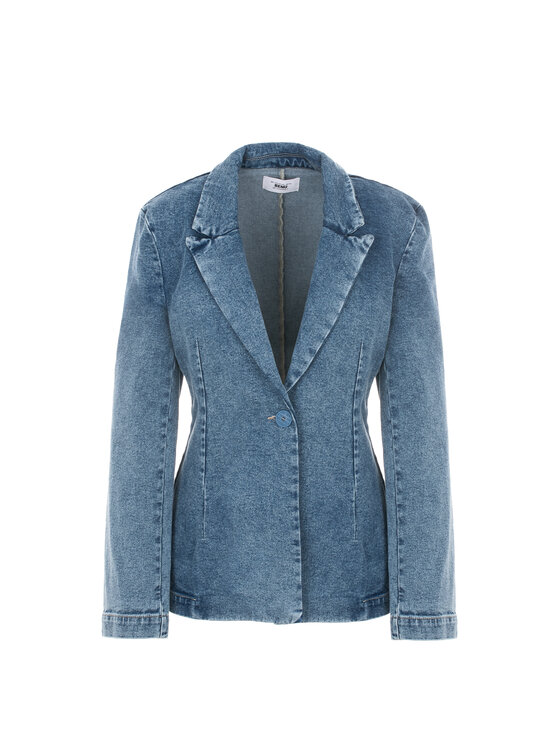 BENU BENU Marynarka MARYNARKA JEANSOWA Niebieski Relaxed Fit