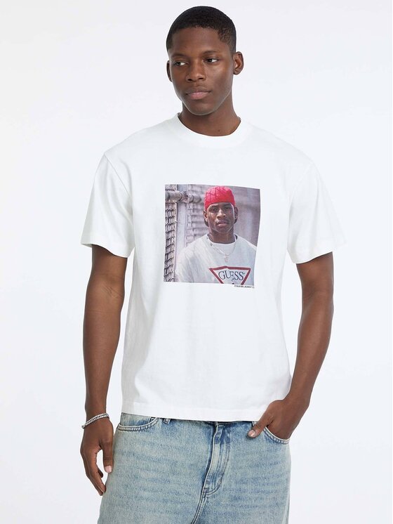 Guess Jeans Guess Jeans T-Shirt 180058 Biały Classic Fit