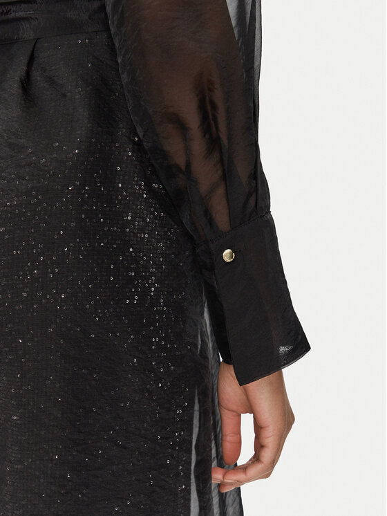 LOLA CASADEMUNT LOLA CASADEMUNT Trench MS2502018 Negru Regular Fit