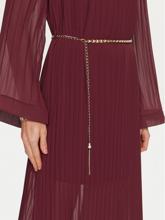 ViCOLO ViCOLO Večerna obleka TS0396 Bordo rdeča Regular Fit