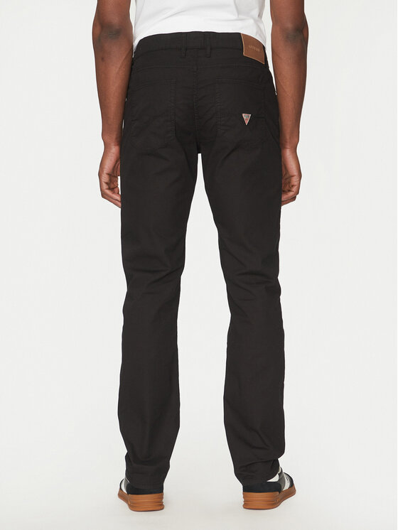 Guess Guess Bavlnené nohavice M5RAS2 WGXW1 Čierna Slim Fit