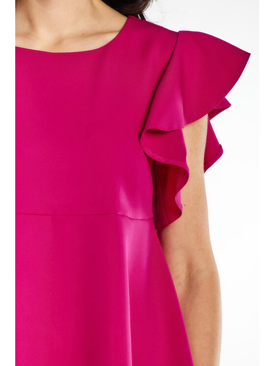 Awama Awama Sukienka letnia A643 Fioletowy Basic Fit