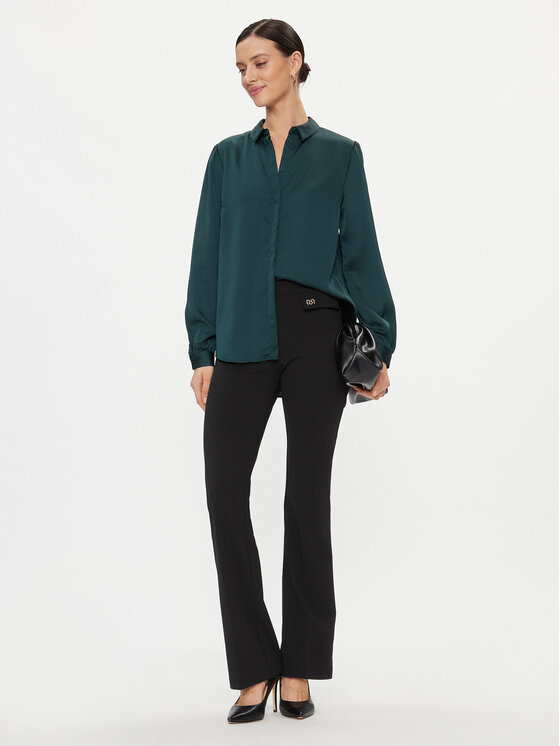 Vila Vila Риза 14063320 Зелен Regular Fit