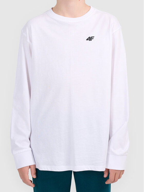 4F 4F Bluzka 4FJWMM00TLONM655-10S Biały Regular Fit