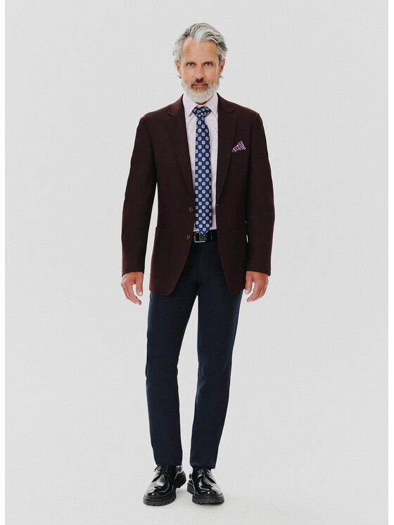 Pako Lorente Pako Lorente Marynarka P24WF-3X-012 Bordowy Slim Fit