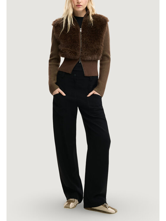 Desigual Desigual Ζακέτα REPRIS JERS INVERNESS Καφέ Casual Fit