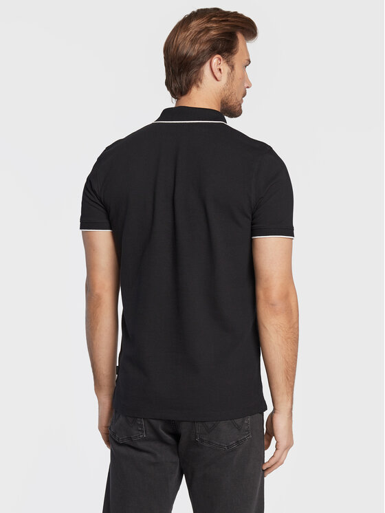 Wrangler Wrangler Polo W7BHK4100 112324468 Czarny Regular Fit