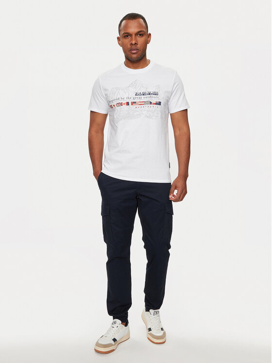 Napapijri Napapijri Футболка S-Turin NP0A4HQG Білий Regular Fit