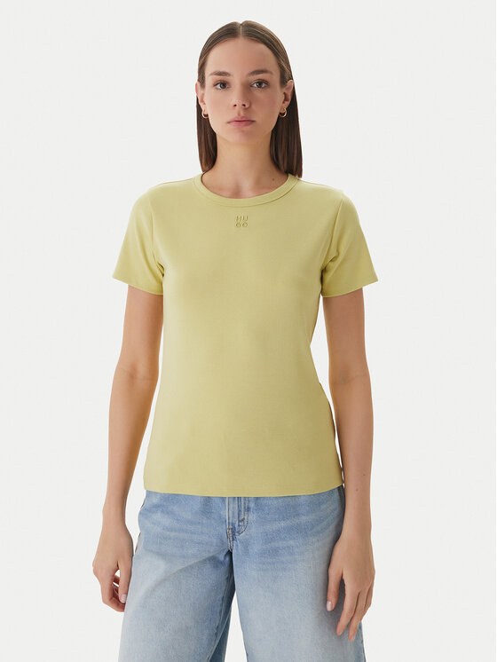HUGO Tricou Deloris 50512002 Verde deschis Regular Fit