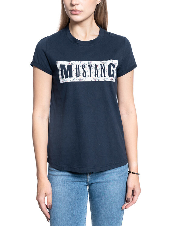 Mustang Mustang T-Shirt ALINA C PRINT Niebieski Regular Fit