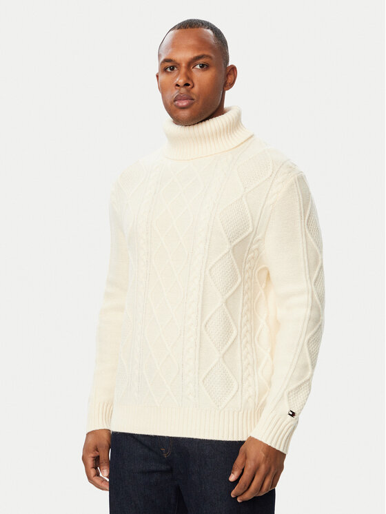 Tommy Hilfiger Tommy Hilfiger Golf MW0MW44706 Beżowy jasny Regular Fit