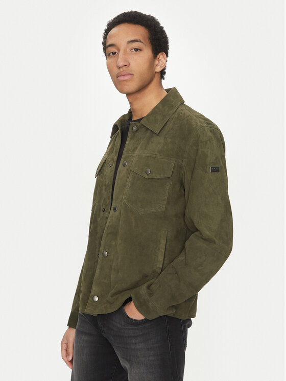 JOOP! Jeans JOOP! Jeans Lederjacke 15 Georg 80000766 Grün Regular Fit