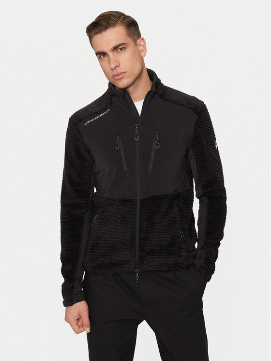 EA7 Emporio Armani EA7 Emporio Armani Mikina 6DPMA4 PJSTZ 1200 Černá Regular Fit
