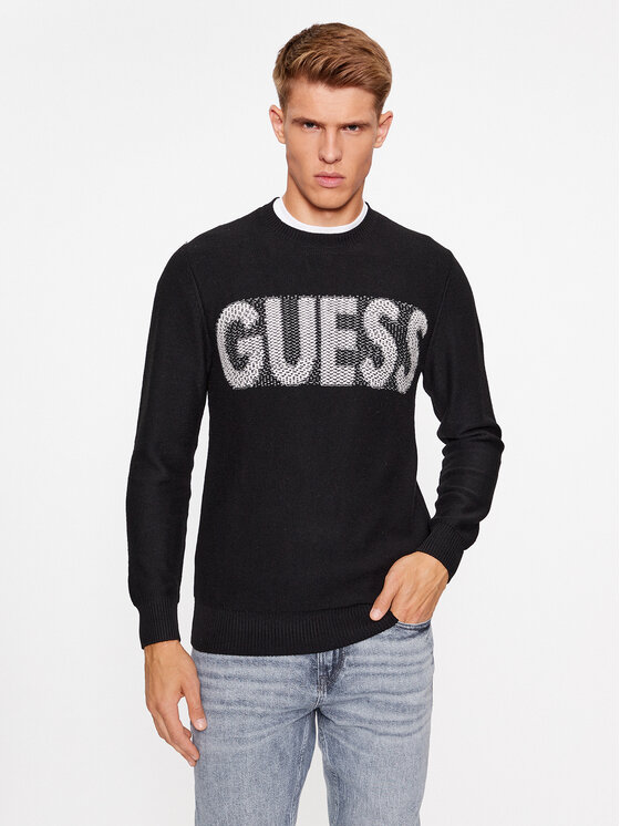 Guess Džemperis M3BR50 Z38V2 Melns Regular Fit