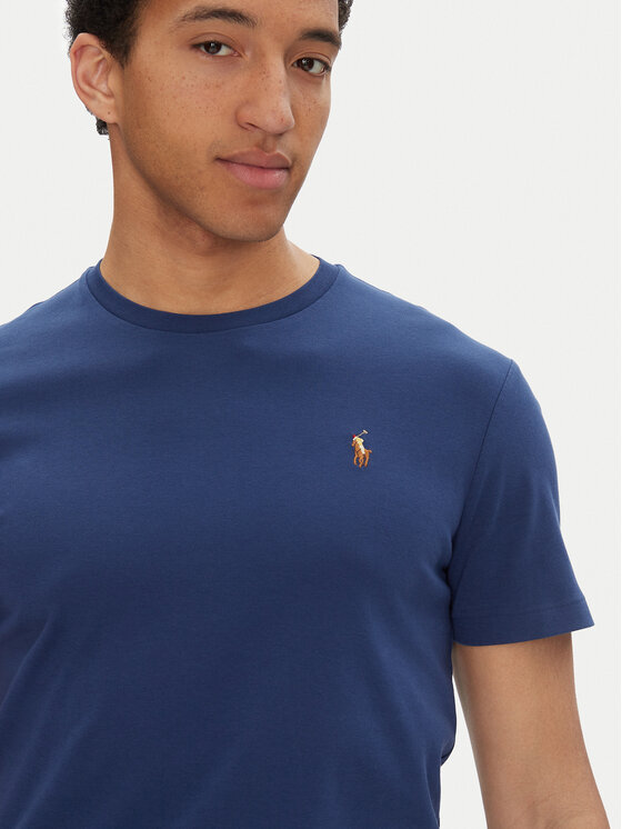 Polo Ralph Lauren Polo Ralph Lauren Marškinėliai 710740727092 Tamsiai mėlyna Custom Slim Fit