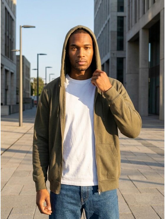 Urban City Urban City Bluza Klasyczna na co dzień 133343 Zielony Regular Fit