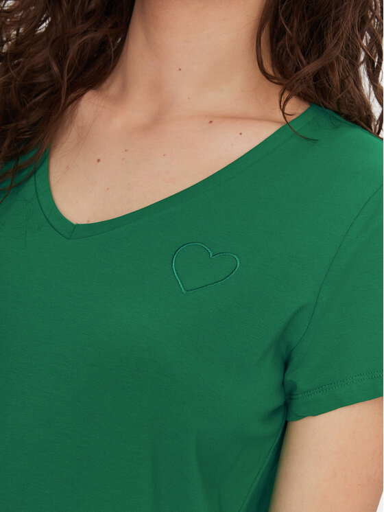 Pieces Pieces T-shirt New Billy 17102921 Verde Regular Fit