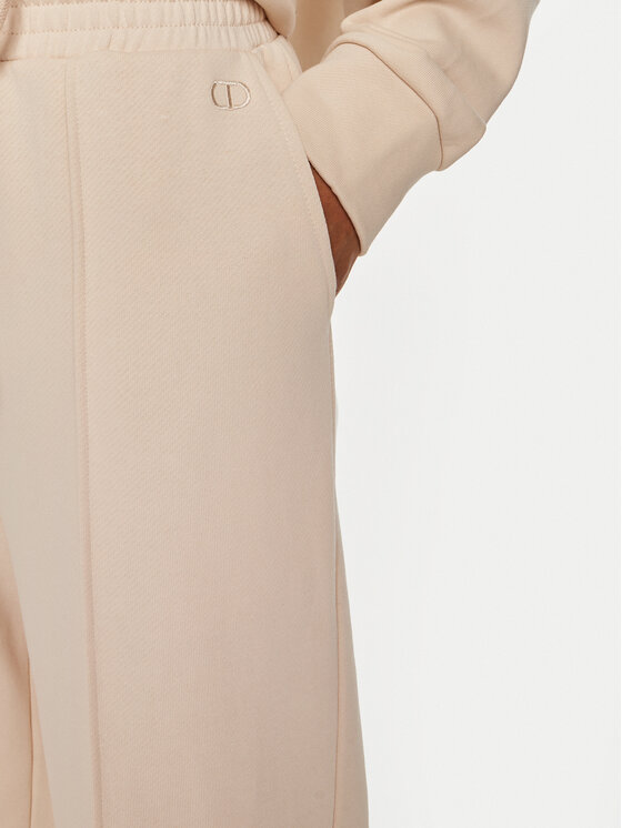 TWINSET TWINSET Palazzo hlače 242TP2492 Écru Relaxed Fit