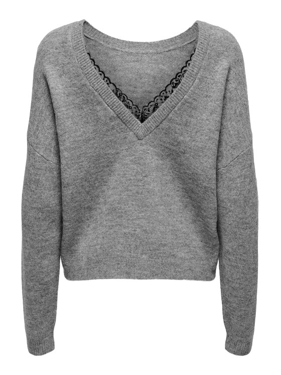 ONLY ONLY Megztinis Manifesta 15329229 Pilka Regular Fit