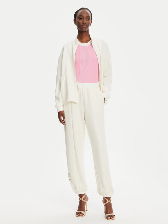 Liu Jo Sport Liu Jo Sport Spodnie dresowe TA5229 J4869 Biały Relaxed Fit