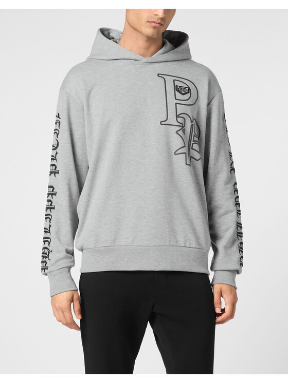PHILIPP PLEIN PHILIPP PLEIN Mikina 9585 Šedá Regular Fit