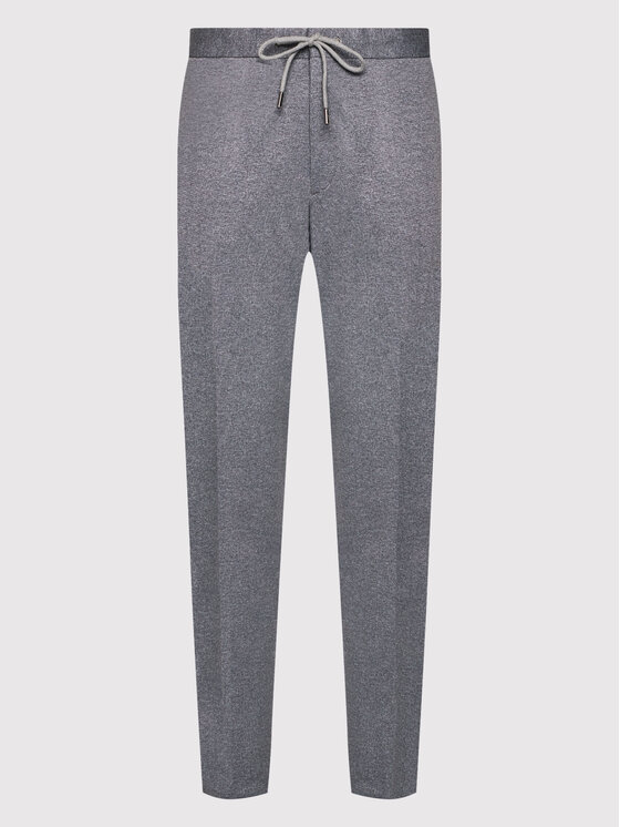 BOSS Boss Bavlnené nohavice Banks4-J 50450442 Sivá Slim Fit