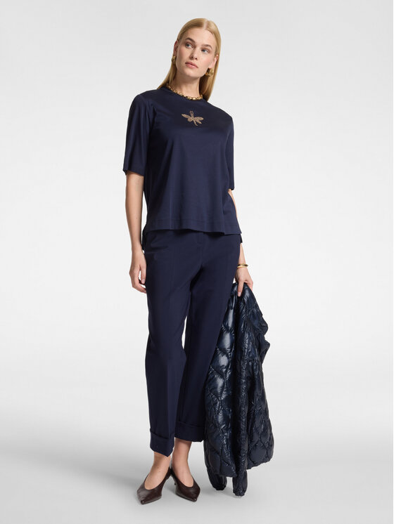 Elena Mirò Elena Mirò T-Shirt G053Z000704N0H4 Niebieski Boxy Fit