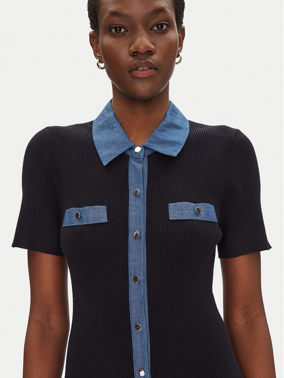 Morgan Morgan Rochie tricotată 241-RMSISSI Bleumarin Slim Fit