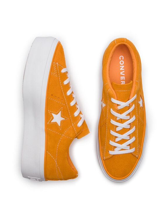 Converse one star platform orange hot sale