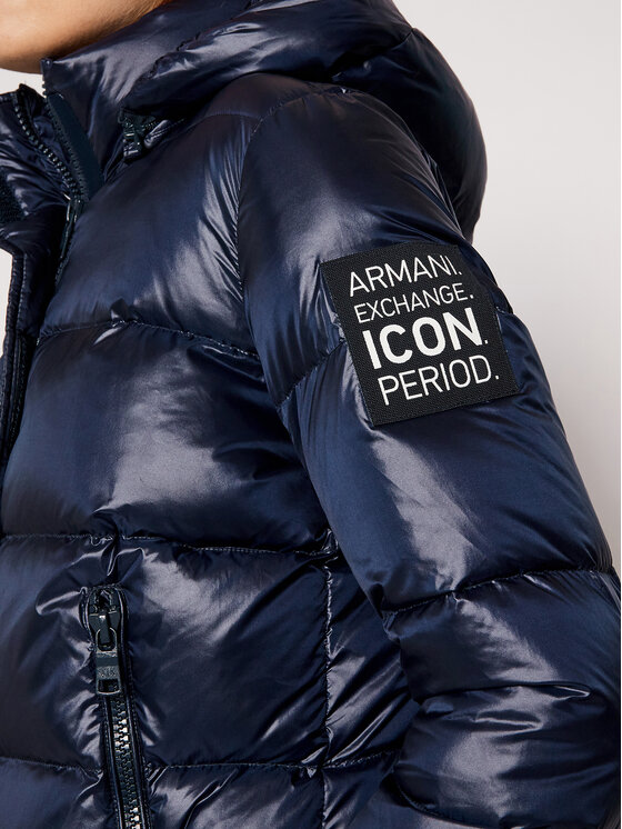 Armani Exchange Armani Exchange Pūkinė striukė 8NYB40 YNYNZ 15AH Tamsiai mėlyna Regular Fit